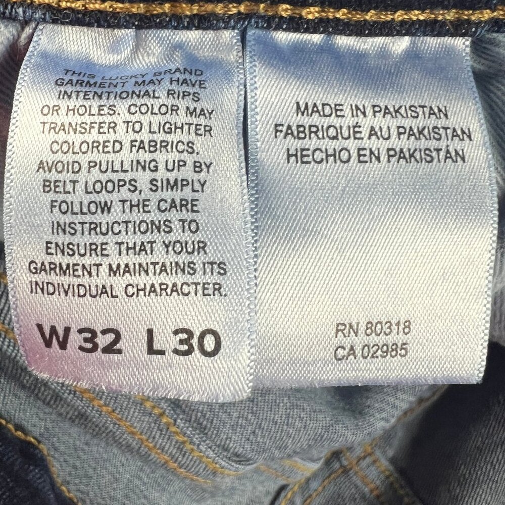 Lucky Brand Jean Men 32x28* 412 Athletic Slim Blue Faded Stretch Denim Tag 32x30 - Picture 8 of 16